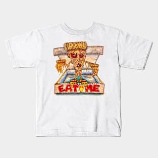 Eat Me Pizza Monster Kids T-Shirt